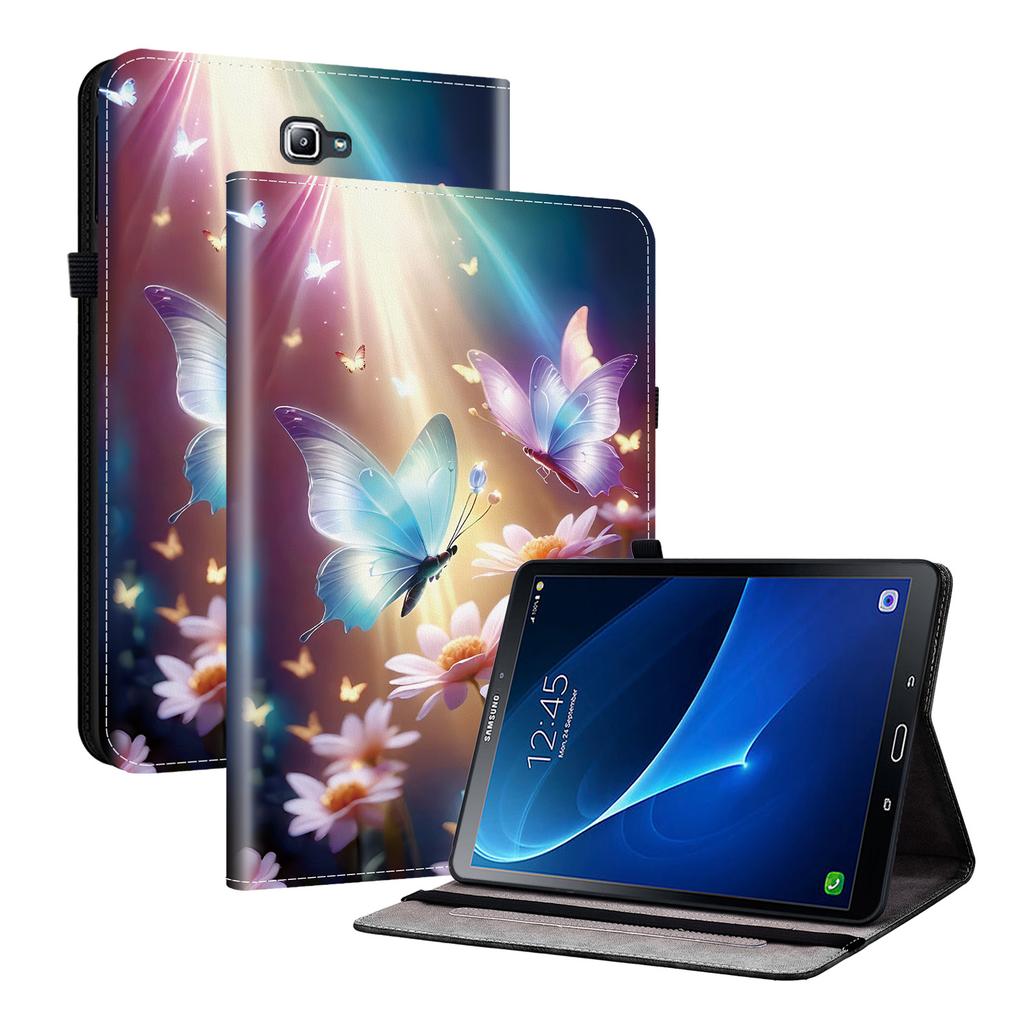 PU Leather Tablet Case for Samsung Galaxy Tab A 10.1 (2016)-11 Styles! Durable,with 2 Stand Slots,Pencil Holder & Card Slots,Flexible TPU Back Cover