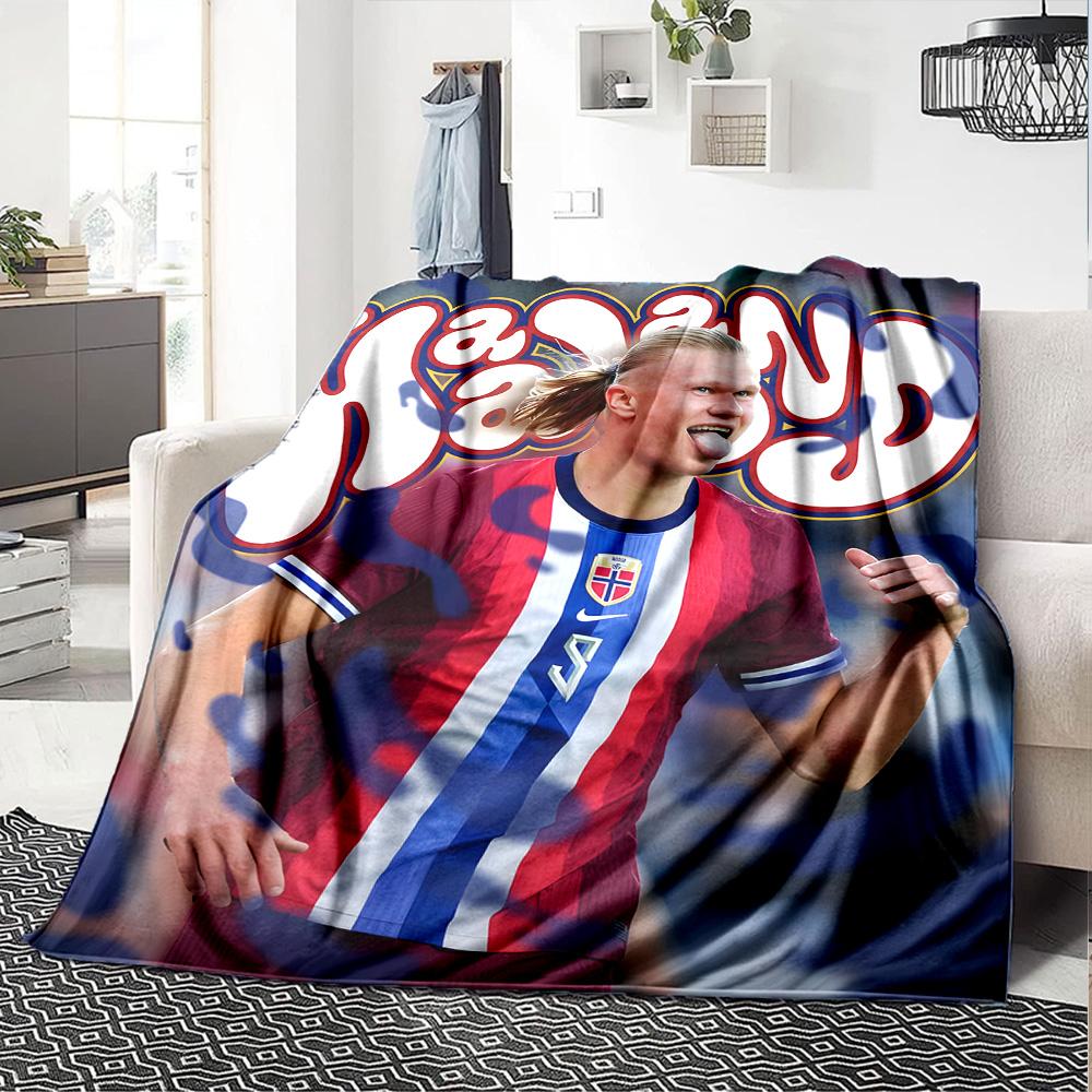 1pc Haaland11 Blanket, Gift, for Men and Women, Soft Blanket, Good for Sofa Bed Couch Travel, Lightweight Flannel Blanket