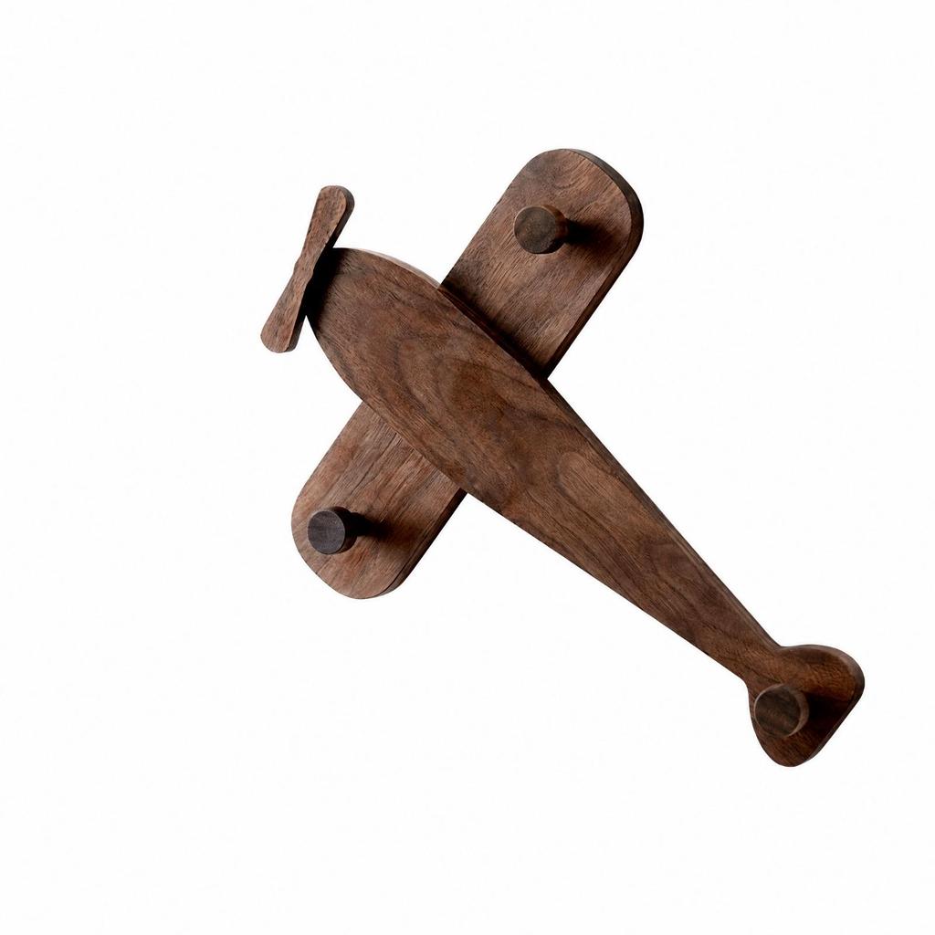 Airplane Wall Hook with Hanging Pegs Cute for Little Ones
