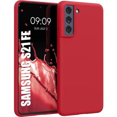 Θήκη για Samsung S21 FE - Εύκαμπτη - Σιλικόνη Υψηλής Αντοχής - Ακριβής Κοπή - Κόκκινη