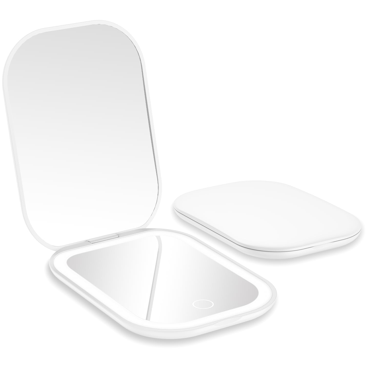 

Светодиодное Зеркало для Макияжа Милое Ручное Складное Регулируемое Легкое для Переноски 1X/3X Двустороннее Зеркало, Компактное, Увеличительное, Портативное, Зеркало, Зеркало, Зеркало, белый