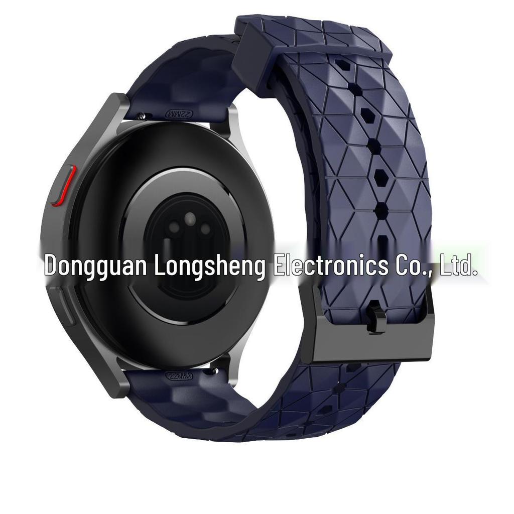 Football Pattern Universal Silicone Strap for Samsung Watch5, Huawei Watch GT, Garmin, Polar (20/22mm)