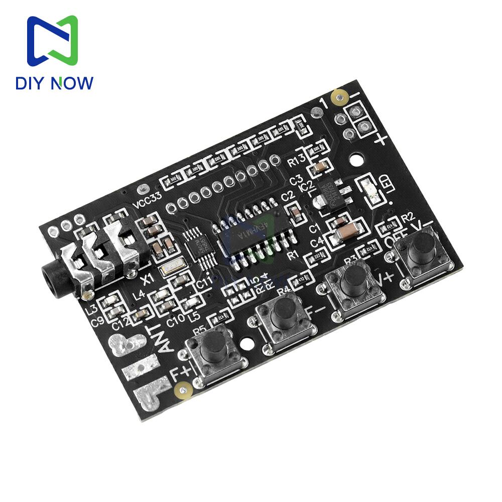 DC 3-12V 76.0MHz-108.0MHz Frequency Band Stereo FM Receiver Circuit Board FM Radio Module FM Receiver Board 56dB
