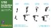 Modeling Japan Universal Rearview Mirror Set Plastic Model Parts 1/150 Truck/Bus M3-111 (Automotive)