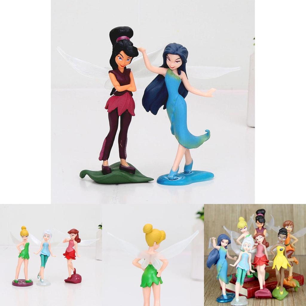 Charming 7 Pcs Tinkerbell Tinker Bell Fairy Action Figures For Kids With Stands