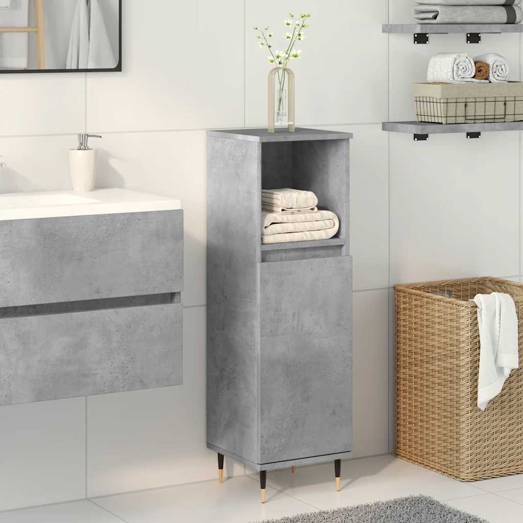 Vidaxl Bathroom Cabinet, Concrete Grey, 30X30X100 Cm