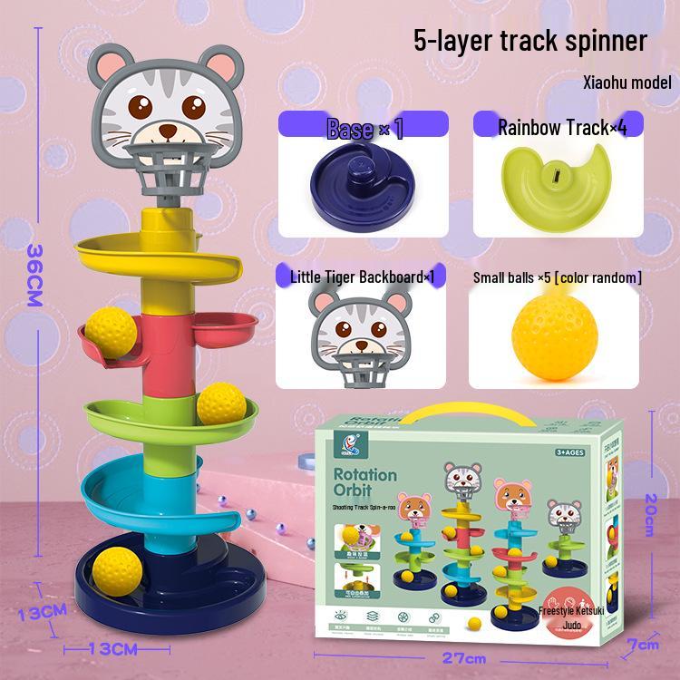 

Children s Stackable Basketball Rolling Tower Toy for Early Education