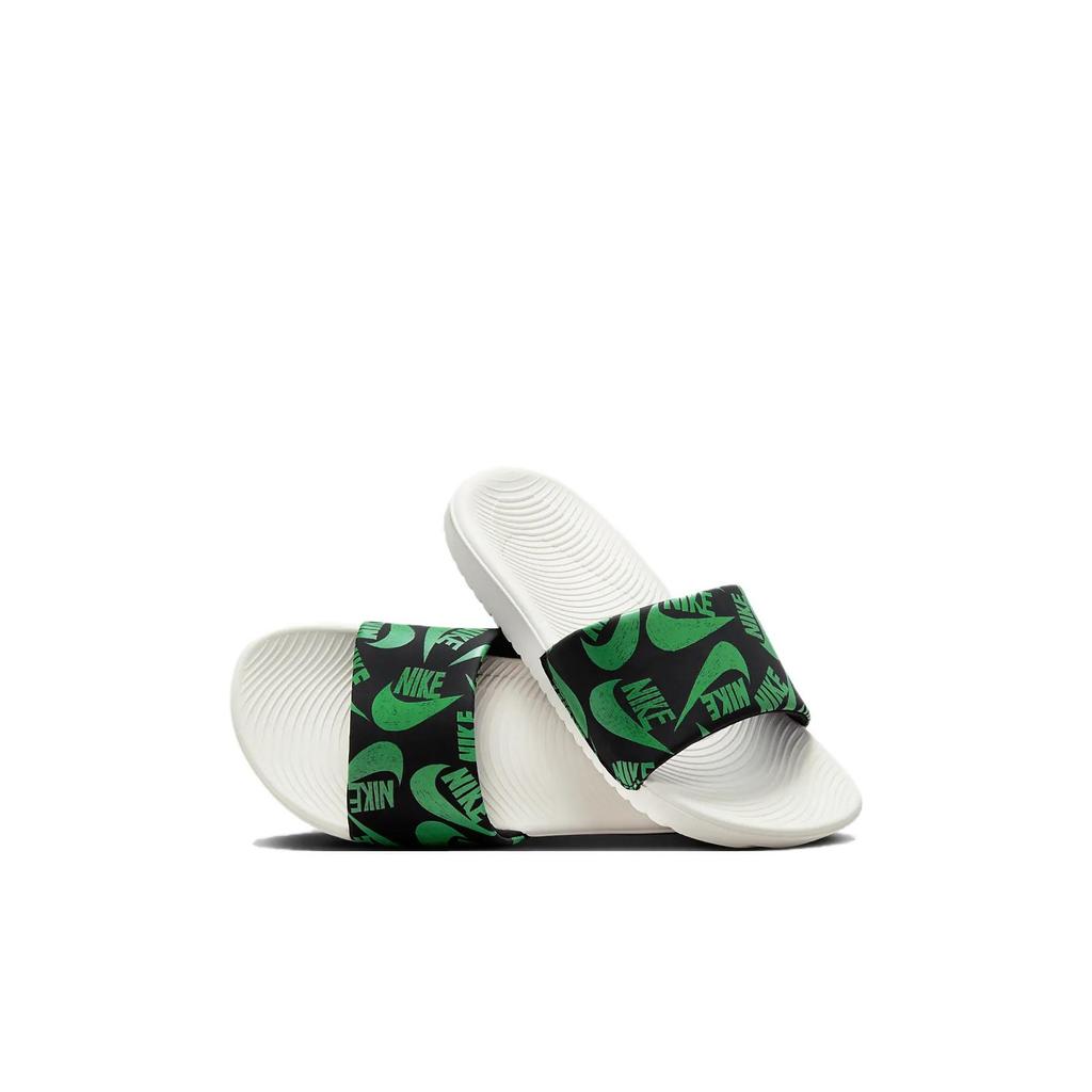 Nike Kawa Slide SE JDI Soft Comfortable Non-Slip Shock Absorbing Slippers Kids Slippers Black White Green DX1976-001