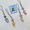 s 1 Piece Cute Cat Love Heart Mobile Phone Charms Fashion Beads Girls Keychains Lanyard for Keys Bag Decorations Strap