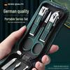 6-Piece Stainless Steel Nail Clipper & Scissors Set with Zippered Storage Bag