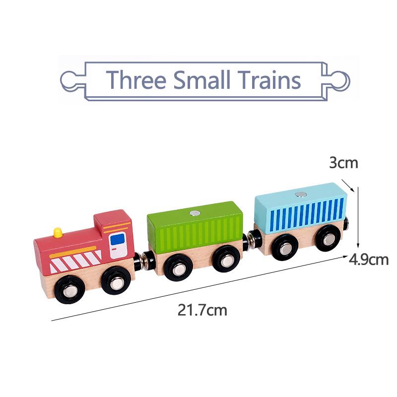 Hot Train Kit Magnetic Toy Car Childrens Track Accessories Manual Sliding Puzzle Wooden Compatible With Various Track Gift W10