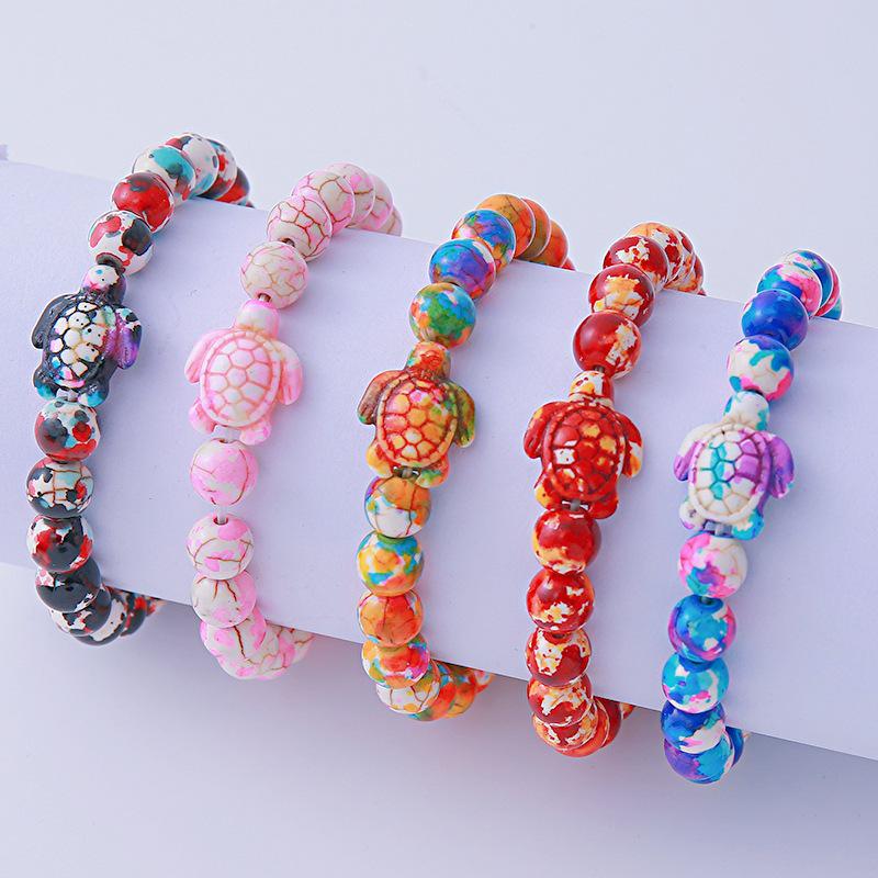 12-Piece Set: Handmade Beaded Bracelet & Keychain with English Letters - Contact Customer Service Before Use