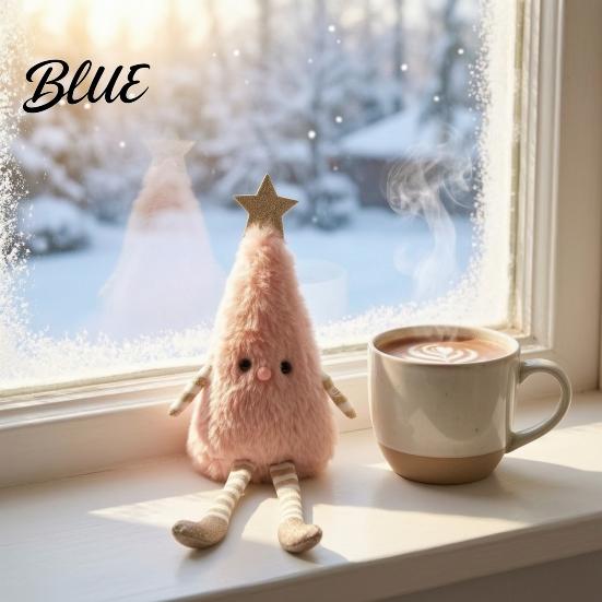 Cozy Aesthetic Room Accents Christmas Tree Plush Ornament with Dangling Legs Cute Soft Stuffed Figure Festive Figure Doll for Home Living