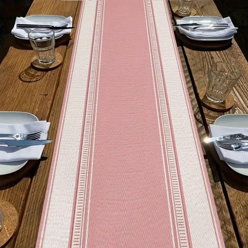 Modern Minimalist Leaf Pattern Table Runner, Home Dining Table Decor Women's clothing
