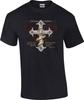 Christian God Is Life Life Is God John 11:25 Religious Bible Verse Cross T-Shirt