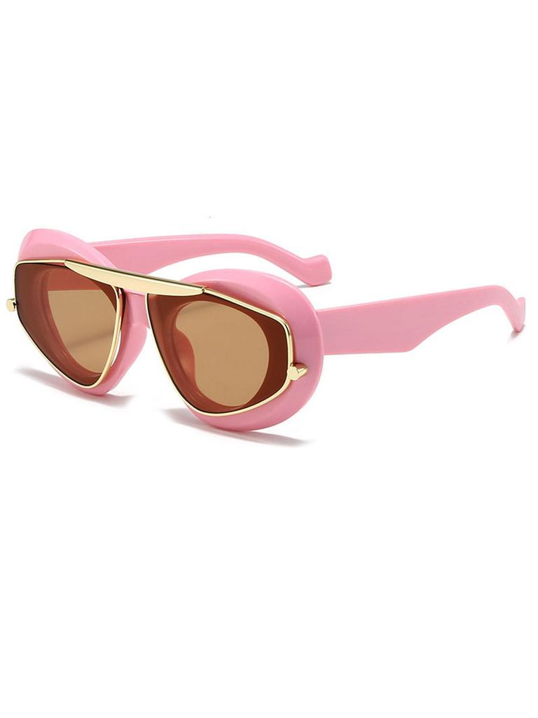 Fashion Large Frame Sunglasses Ins Street Shot  Cat-Eye Glasses Fashion Personality Anti-Ultraviolet Sunglasses