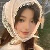 Colorful Lace Scarf Headband Flower French-style Hair Scarf Triangle Headscarf  Daily Wear