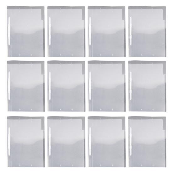 12 Pcs Plastic File Folders Clear Document Organizer with Clip Paper Folders Pockets for Office School Supplies