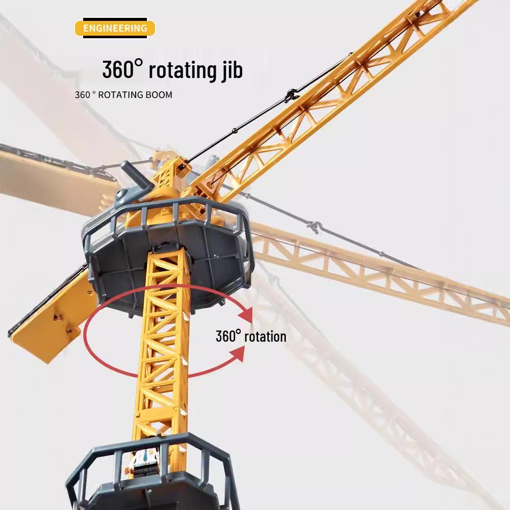 Extra Large Alloy Toy Construction Crane for Kids, Age 6+
