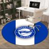 1PCS Tappeto Rotondo Deportivo FC Stampato Tappeto Rotondo per Area, Tappeto per Casa Ufficio, Tappeto Rotondo per Sedia, Tappeto Decorativo Regalo per Fan Regalo di Natale