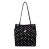 Polka Dot Velvet Tote Bag for Women Stylish Shoulder Handbag Elegant Office Work Purse