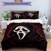 3Pcs Scream Horror Icon Bedding Set Soft Fabric Duvet Cover Pillowcases Home Christmas Xmas Halloween Gift 1 Duvet Cover 2 Pillowcase N1188