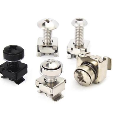 Gold Super 304 Stainless Steel Floating Cage Nut & Crown Screw for Server Cabinets (M4/M5/M6)