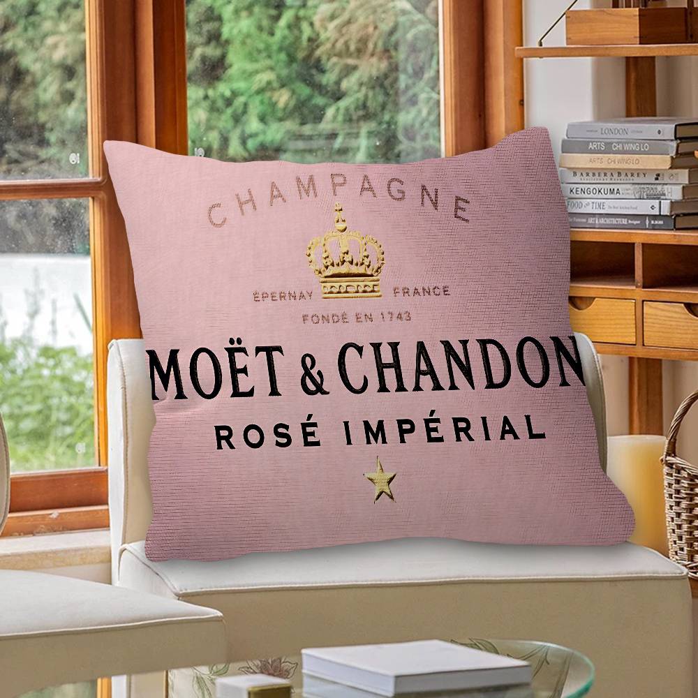 Champagne M-Moet C-Chandon pillow cover sofa cushion cover home room decoration children gift