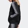 Adidas Originals Trefoil Logo Vintage Sports Print Casual Striped Jacket Women Jackets Black DU9879