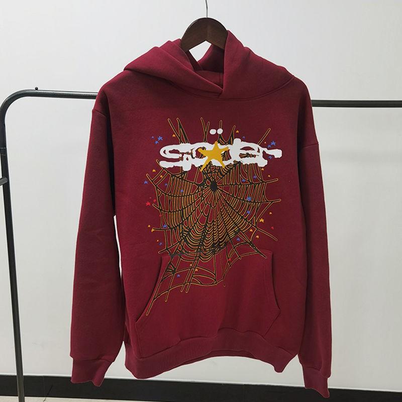 Premium Sp5der Hoodie Mens Oversized Streetwear Sweatshirt With 3D Pouch Pocket Winter Casual Long Sleeve