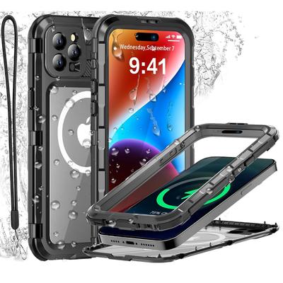 12FT Military Shockproof Waterproof Case for iPhone 14 15 16 Pro Max Built-in Screen & Camera Lens Protector IP68 Water Proof