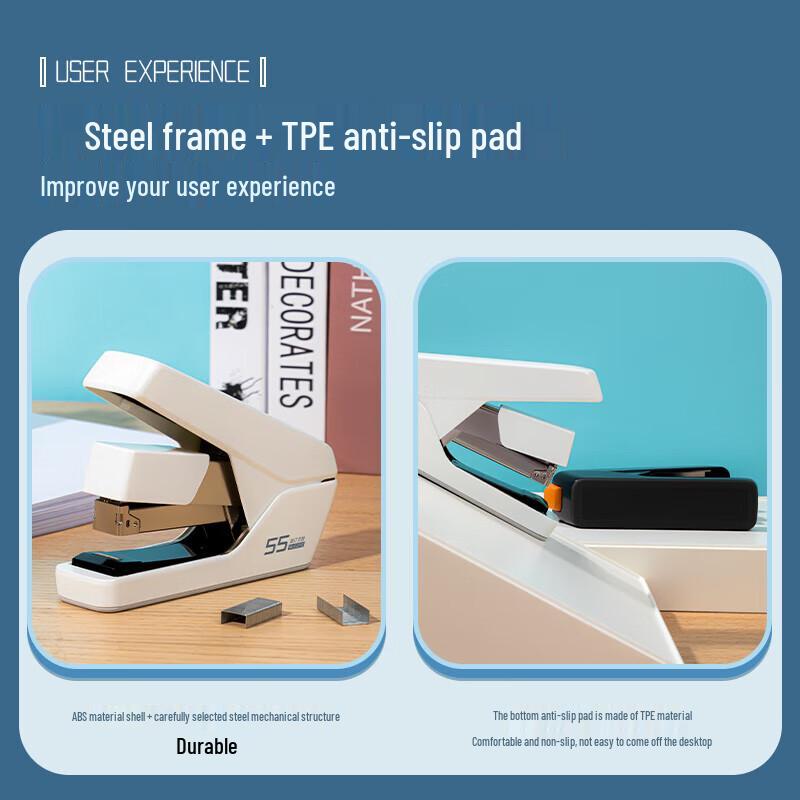 Deli 0371S Effort-Saving Flat Stapler