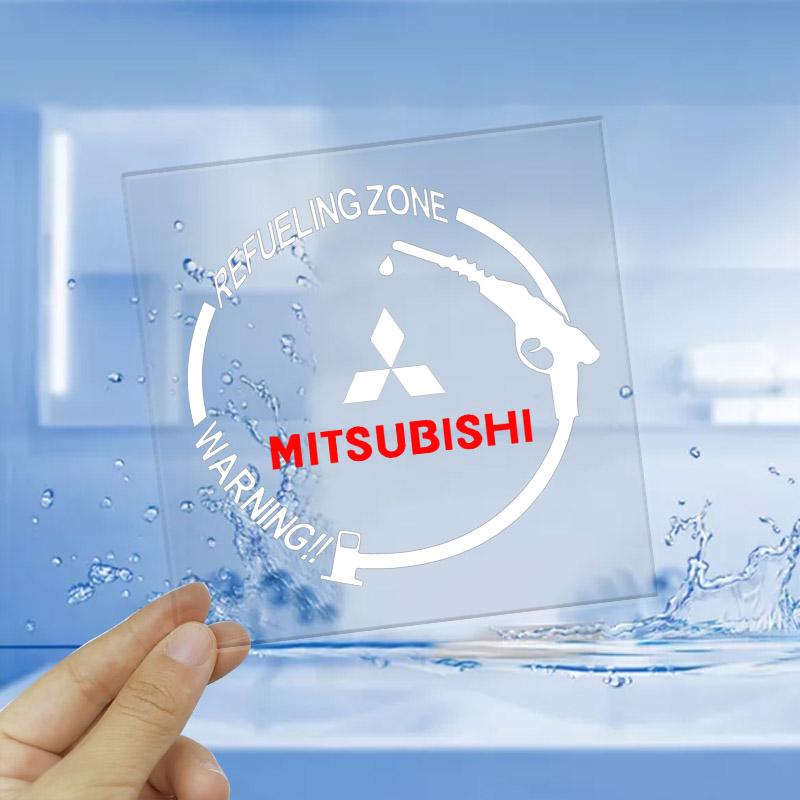 1 Stück Auto-Kraftstofftankdeckel-Aufkleber Vinyl Mode-Dekor-Aufkleber für Mitsubishi ASX Lancer Pajero Outlander L200 Lancer EX Pajero