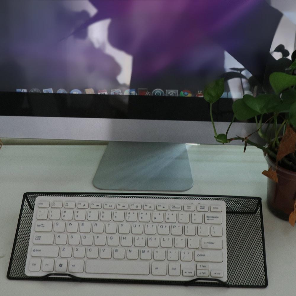 Tilt Lift Computer Keyboard Stand Wire Mesh Ergonomic Typing Keyboard Tray Non-slip Hollow Keyboard Wrist Rest Stand