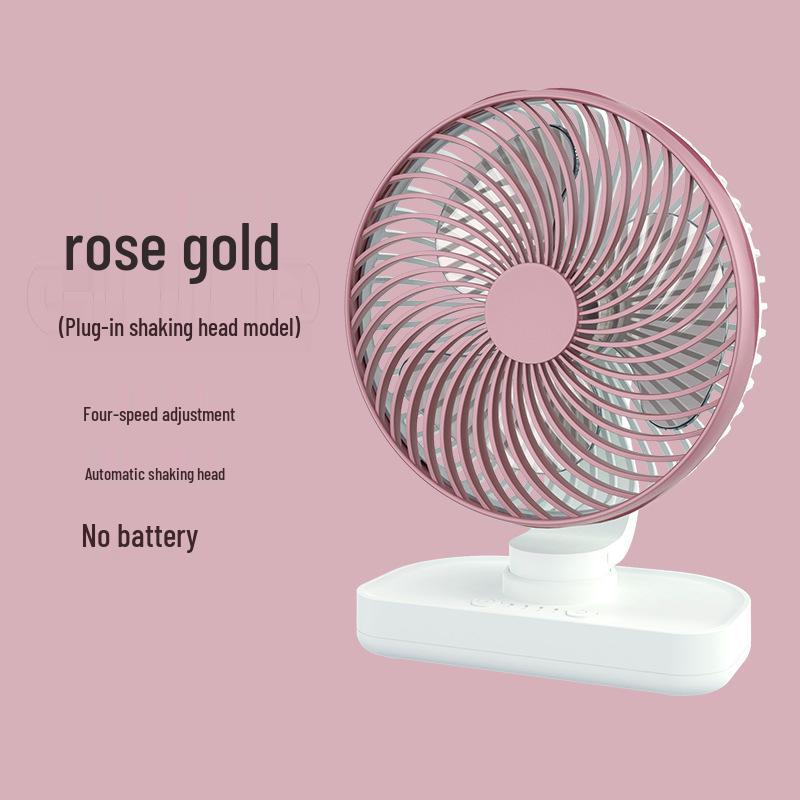 2025 Portable Silent Desktop Fan for Students with Free Rotation and Rechargeable Battery