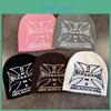 Urban Cross Streetwear Letter Knitted Cap With Acrylic Material For Casual Style