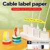 65Pcs/Roll Self Adhesive Cable Laber Paper Waterproof Smart Thermal Cable Sticker Mini Portable Printer Sticker