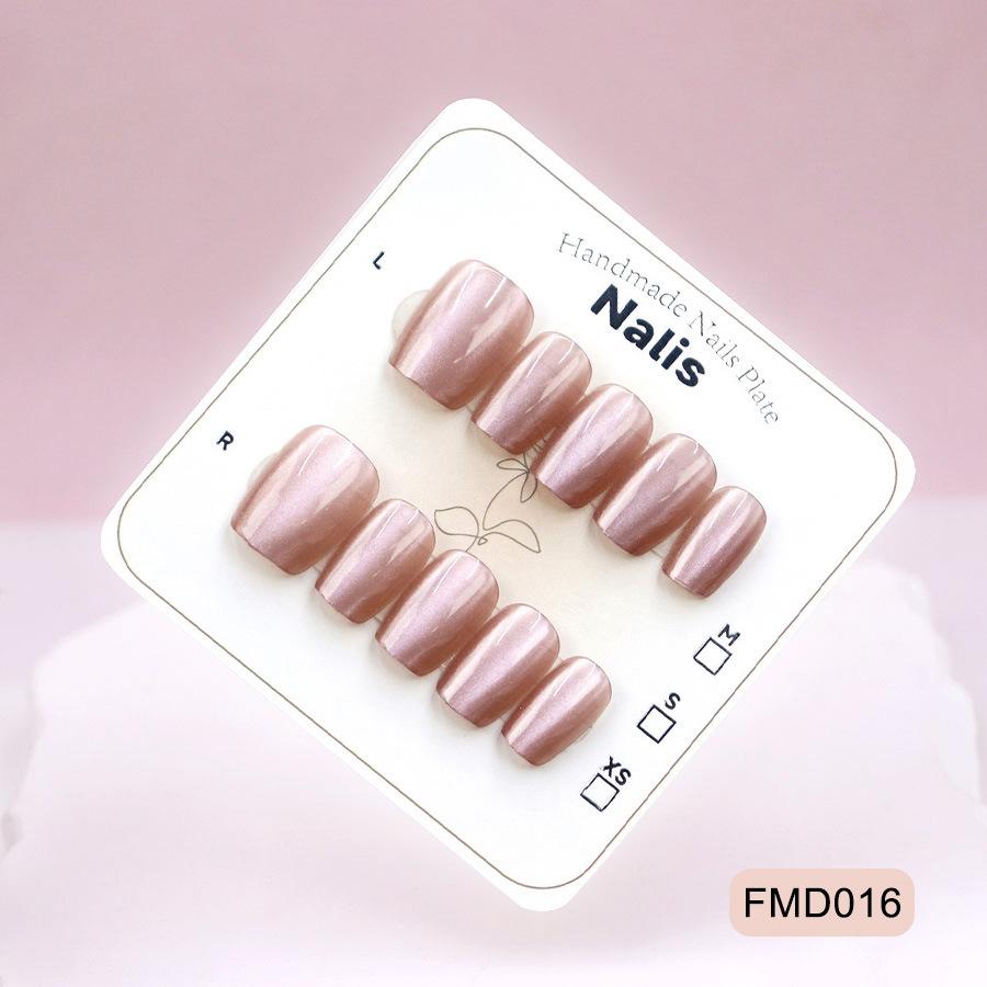 Cat's Eye Model, Beautiful Temperament, Little Fairy, Royal Sister Style Nail Art, High-end Niche 10 Pieces, Sub-size Wearing Nail