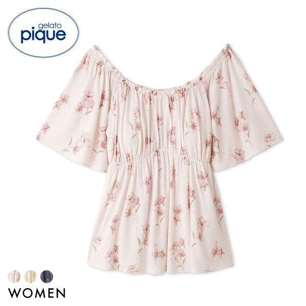 Gelato Pique Women s Flower Pattern Cup-in Pullover with Pad Cup-in Gelato Pique Pajamas Room Wear gelato pique