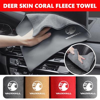 Car Cleaning Cloth Towel Deer Skin Velvet Washing Tool Accessories For Vauxhall Corsa VXR Crossland Combo Life Astra Mokka