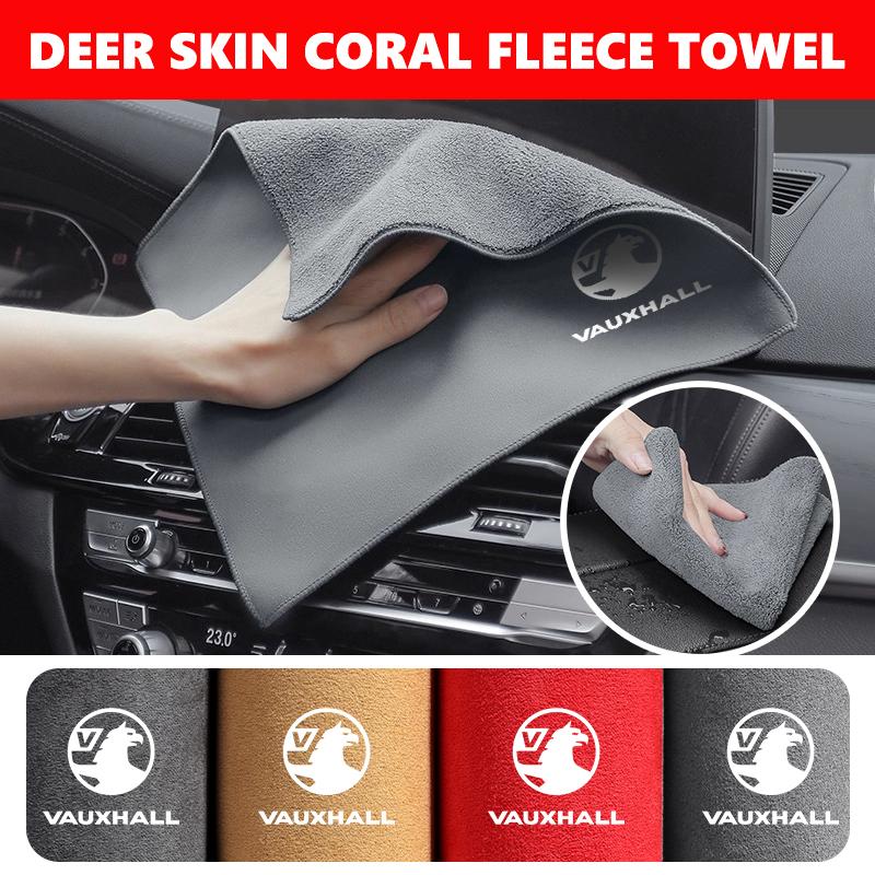 Car Cleaning Cloth Towel Deer Skin Velvet Washing Tool Accessories For Vauxhall Corsa VXR Crossland Combo Life Astra Mokka