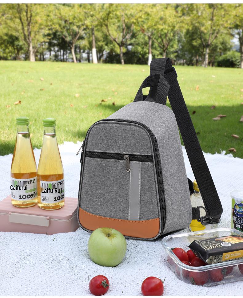 Large Capacity Insulated Oxford Cloth Lunch Bag for Cycling and Office