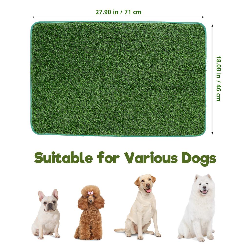 Delicate Pet Pee Mat with Realistic Grass Texture Supple Water Absorbing Pe Tpr Material for Car Room Home Use Dog Supply