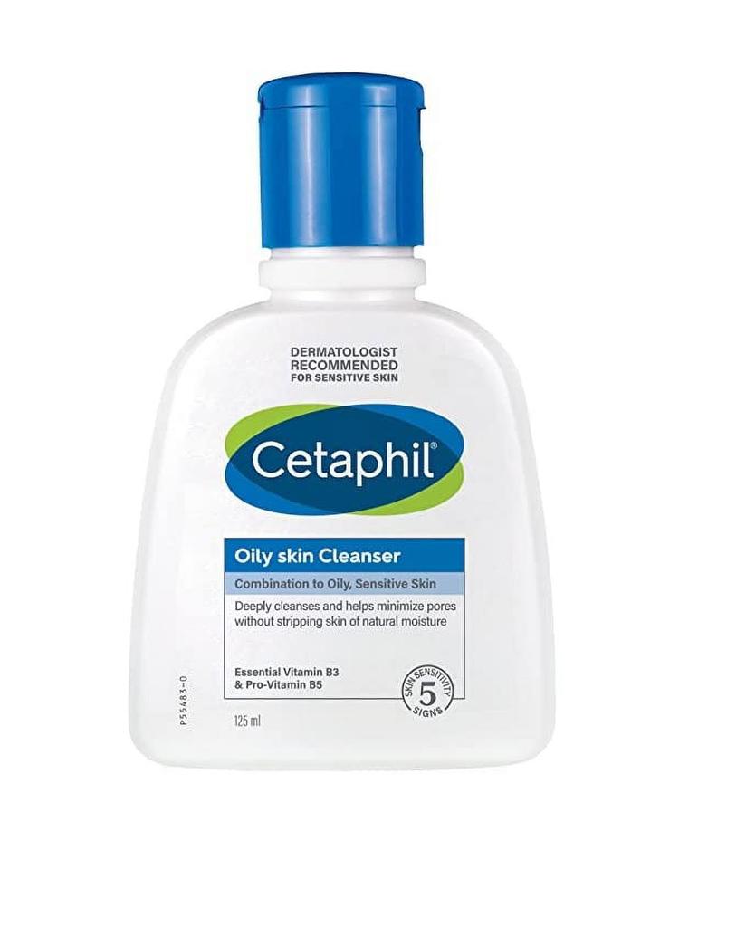 Cetaphil Reinigungsmittel für fettige Haut , Tägliches Gesichtswaschgel für fettige, zu Akne neigende Haut , Sanft schäumend, 125 ml