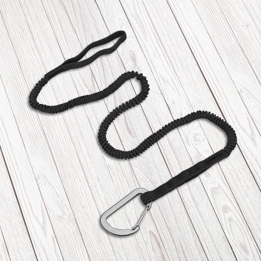 Kayak Paddle Leash Elastic Kayak Paddle Rope Stretchable Coiled Lanyard Leash for SUP Kayaking Boating Canoeing