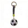 Rhinestone Football Keychain Pendant Sparking Soccer Car Key Ring