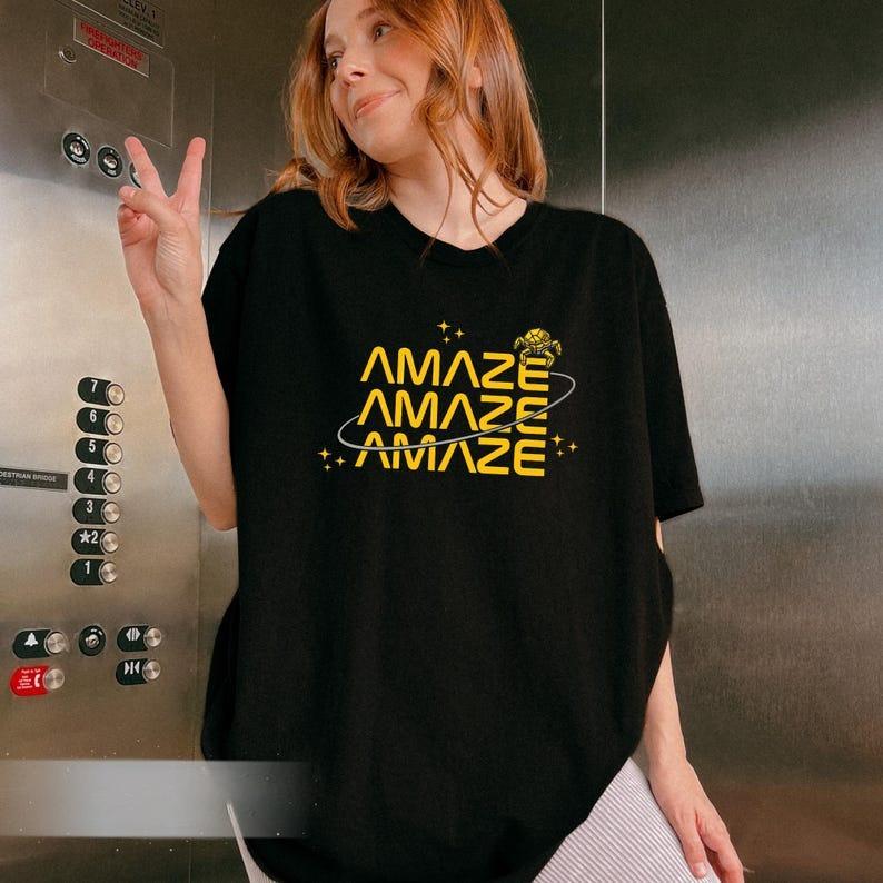 

Модная футболка Летняя мода 2026 Amaze Amaze Amaze, Футболка Проект «Хейл Мэри» Рокки, Подарок для любителей книг, Подарок для читателей научной фантастики, Космическая футболка, Футболка с инопланетянином 4XL