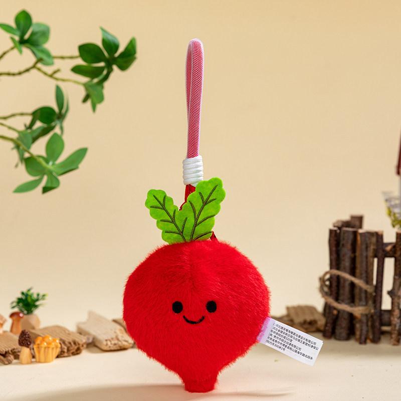 

Vegetable Plush Toy Keychain With Soft Short Pile For Kids And Collectors Red Carrot