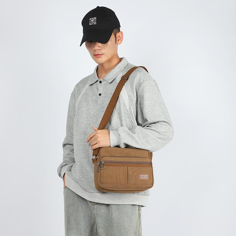 Fashion Canvas Single Shoulder Bag Unisex Travel Crossbody Bag Outdoor Casual Satchel Vintage Messenger Bags