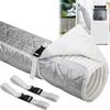 Copertura Tubo Aria Condizionata con 2 Cinghie a Fibbia 53*148CM Regolabile Portatile Isolamento Termico per Condizionatore d'Aria Domestico